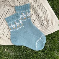 Ravelry: White goose socks pattern by Renarde Endormie