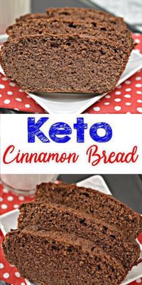 Here is a quick & easy homemade cinnamon keto bread recipe. If you are looking for a delicious, tasty loaf bread for a low carb diet then try this one out. Yummy almond flour keto bread recipe that is great for a grab & go breakfast, snack, dessert or treat. With a few ketogenic essential ingredients you can make this amazing cinnamon bread. Keto friendly & the BEST bread idea or turn into muffins! Learn how to make keto bread now! Click for this keto favorite recipe :)