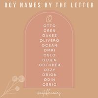 This post is brought to you by the letter O. O boy do I have some fun names for you! We've got word names, place names, names rooted in mythology. What more could you ask for? I mean you could probably ask for more...but I think this is a pretty good list of names. Did your fave O name make the list? #names #boynames #babynames #babynameinspo #babyboynames #babynameideas #babynamesuggestions #babyname