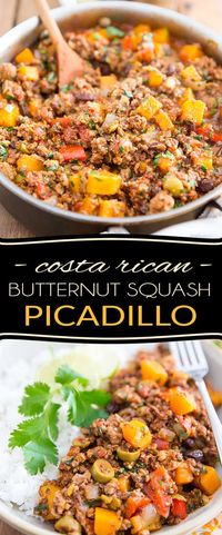 This Costa Rican Butternut Squash Picadillo is exploding with all kinds of exotic and bold flavors and filled with nothing but wholesome ingredients! A healthy gustatory experience you won't soon forget!