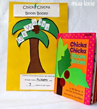 Miss Lovie: Chicka Chicka Boom Boom craft, name practice