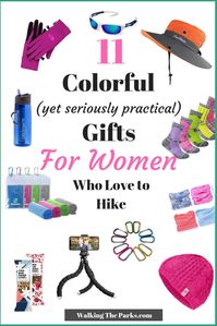 Looking for some fun gift ideas for the women in your life who love being outdoors? These gifts for women hikers are perfect. Check this gift guide out! #WalkingTheParks #GiftGuide #Hiking