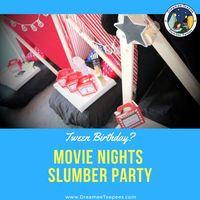 Movie night slumber party