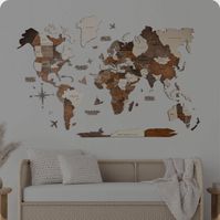 Wooden World Maps