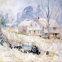 John Henry Twachtman "Country House in Winter", 1891