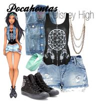 "Pocahontas Disney High" by amarie104 ❤ liked on Polyvore