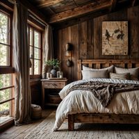 Discover the warmth and natural beauty of a rustic bedroom. From weathered wood to cozy textiles, create a serene space that blends comfort with timeless charm.