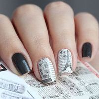 These water decals will give your nails a touch of Paris, France that include designs of the Eiffel Tower! Just beautiful! Beautiful nails by vellinails