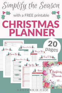 Free Printable Christmas Planner & Tips to Help You Simplify the Season at I'm an Organizing Junkie