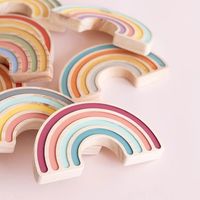 Ins Wooden Rainbow Ornament Kids Room Decoration Photography Props Nordic Nursery Decor Children