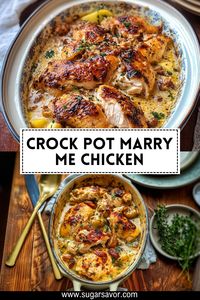 Crock Pot Marry Me Chicken is the ultimate creamy and flavorful slow cooker recipe! Perfect for an easy yet impressive dinner.