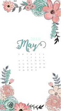 Hello May 2018 Calendar Wallpaper