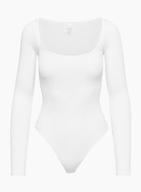 SINCHSEAMLESS™ RIB SQUARE LONGSLEEVE BODYSUIT | Aritzia