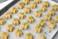 Persian Chickpea Cookies with Pistachio (Nan-e Nokhodchi) - Ahead of Thyme