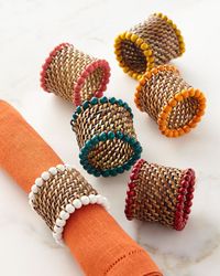 Four+Bead-Rimmed+Napkin+Rings+by+Calaisio+at+Horchow.