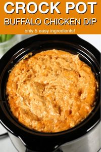 Need to feed a crowd but don't want to be stuck in the kitchen for your entire football gathering cooking wings? Try this fabulous Crock Pot Buffalo Chicken Dip.  #crockpot #slowcooker #appetizer #dip #chicken #gameday #easyrecipe #quickrecipe #recipe #recipes #itisakeeper #hotwing