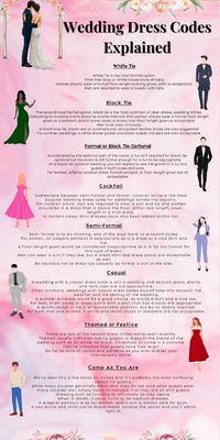 Dive into the ultimate guide to wedding dress codes! From black tie elegance to casual chic, learn how to decode dress codes effortlessly. Get ready to dress to impress and celebrate love in style! 💍👗 #WeddingDressCodes #WeddingFashion #StyleGuide #ToastWeddings