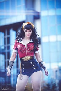 Wonder Woman cosplay by  LucioleS Cosplay Version: Bombshell By Ant Lucia Photo by Shashin kaihi Photography