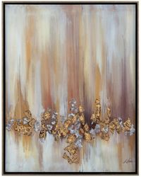 Perfect for living room in neutrals and gray walls! Lustrous Haze by Jackie Ellens (Canvas) #neutrals #art