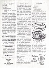 Kitchen Klatter Magazine, September 1940 - Spiced Coffee Squares, Canned Sweet Red Peppers, Cooking Hints, Orange Peach Marmalade, Cocoa Bread