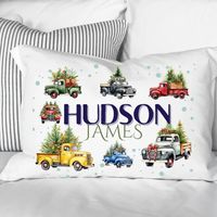 Personalized Pillowcase for Boys Vintage Truck Christmas Pillow Case for Him Custom Name Gift for Grandson Sleepover Christmas Gift for Boys - Etsy