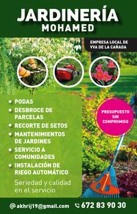 diseño flyer y cartel para empresa jardinería diseñado por Dew&More