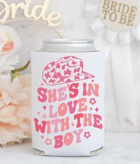 These custom country can cooler bachelorette party koozies make perfect custom bachelorette favors. Celebrate in Nashville with personalized western country lyrics koozies! 🌺 D E T A I L S Made to keep your drinks crispy-fresh and cool-looking, these can insulators are the best companion for nature trips and parties. They're super lightweight and will fit in any backpack. Outside: 100% white polyester Inside: 100% black soft foam liner 🌺 H O W - T O - O R D E R 1. Please select variants from d