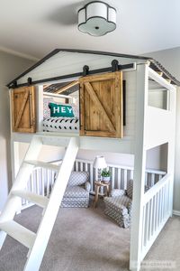 Sliding Barn Door Loft Bed