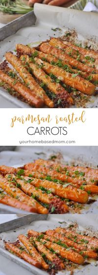 Parmesan Roasted Carrots - the perfect way to get your family to eat their veggies.