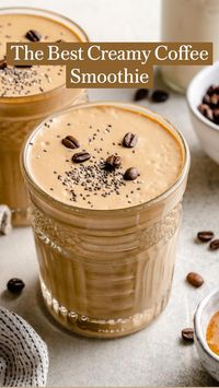 5min · 2 servings GET THE RECIPE: https://allthehealthythings.com/the-best-coffee-smoothie/ • almond milk • coffee • almond butter • frozen banana • vanilla extract • protein powder