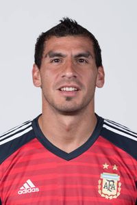 Goalkeeper Nahuel Guzman of Argentina poses for a portrait during the official FIFA World Cup 2018 portrait session on June 12 2018 in Moscow Russia