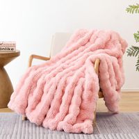 PRICES MAY VARY. High Quality: Smoofy pink luxurious faux fur blankets are ultra-soft and cozy. Thick blanket will bring your room decor warm feeling because it's marshmallow cloud fleece. Multi-Function: The cozy couch blanket versatile size allows weighted blankets to be used in a variety of scenarios. Pink blanket for bed can be carried anywhere, kept warm at home, or used as a couch or bedding throw blanket. It is also a good birthday gift for friends. The pink fluffy throw blanket is suitab