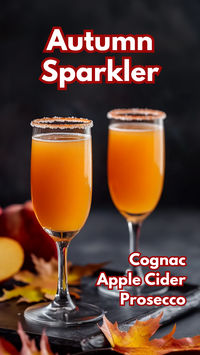 The Autumn Sparkler Cocktail is a delightful blend of rich cognac, crisp apple cider, and bubbly Prosecco, perfect for celebrating the fall season. With a sugared rim that adds a touch of sweetness, this cocktail is as elegant as it is refreshing, making it ideal for autumn gatherings and festive occasions.  #autumnsparklercocktail #fallcocktails via @mybartender