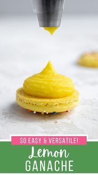 This lemon ganache is bursting with bright citrus! It's the perfect filling for macarons, cupcakes, and cakes.