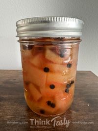 Quick Pickled Watermelon Rind with Baking Spice