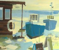 Crabbers at Aldeburgh by Richard Tuff