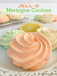 easy Jello meringue cookies, citrus cookies, orange lemon lime meringue