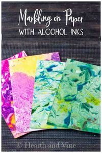 How To Marble Paper with Alcohol Inks - 2 Ways