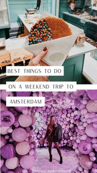 Planning a weekend trip to Amsterdam? hit all the best things to do in Amsterdam with this travel guide and 3 day itinerary for Amsterdam. Amsterdam is the most iconic city in The Netherlands, and there is so much to do! Here are all the top things to do in Amsterdam during a weekend trip. | The Netherlands travel guides and itineraries #Amsterdam #weekendtrip #amsterdamitinerary