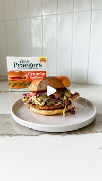 hannah kling on Instagram: "POV: you found your new go to lunch! @drpraegers wasn’t lying when he said this veggie burger is CRUNCHY! This combo is so delicious and will 100% have you saying “OH ME GEEEED” 

Dr. Praeger’s Crunchy Veggie Burger is made up of 6 veggies with a few other wholesome ingredients all wrapped in a crispy brown rice coating. Highly recommend air frying for optimal crunchiness. I paired my cauliflower burger with a homemade honey mustard slaw that is 10/10 so good. This lunch came together In 15 minutes, I hope you try it! 

Honey mustard:
1/4 cup sour cream, plant-based or regular (can also do plain yogurt or mayo)
1/4 cup honey 
1 tsp red wine vinegar 
1/2 tsp garlic powder
1/2 tsp onion powder 
1/4 tsp paprika 
1/2 tsp salt
1/2 tsp freshly cracked black pepper
2 t