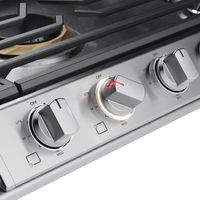 This gas cooktop delivers the ultimate cooking flexibility with five cooktop elements. | Frigidaire Professional 36" Gas Cooktop in Stainless Steel | Nebraska Furniture Mart