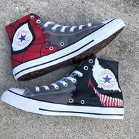 Spiderman and Venom custom Converse All Stars | Etsy