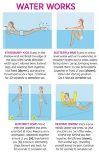 Don't worry about leaving the pool to get your workout in this summer... try these water works exercises!