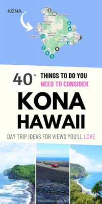 Kona Hawaii. travel. Visit the blog for beautiful places to travel in Hawaii! kona hawaii things to do. map. hawaii itinerary. kona. hilo. national park. beaches. solo travel adventures. family vacation. hikes. snorkeling. beaches. black sand beach. volcanoes. outside. free things. cheap things. hawaii on a budget. outdoor travel. world bucket list. adventure. trip from west coast. hawaiian islands. volcano. hawaii aesthetic. travel destinations. flashpacking america big island.