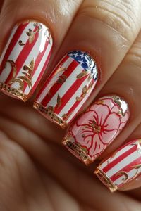 Explore the patriotic spirit with Pink Nail Ideas 2024! 💅🇺🇸 These USA Flag-themed designs are perfect for celebrating any occasion. Don't miss out on these trendy nail art ideas! 💅🎨 #NailArt #PinkNailIdeas2024 💖💅