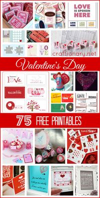 75 valentines day free printables for tags, subway arts, parties, cards, coupons and games that are going to make your loved one feel special and wanted.