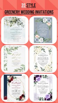 Creative Design Collections for Greenery Pattern Wedding Invitations Card for Special Friends & Relatives...Check it out! #weddinginvitations