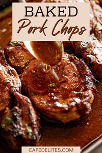 Baked Pork Chops is an easy pork dinner. While there’s nothing easier than throwing pork into your oven, there’s nothing better than baking your meat smothered in sauce. Especially when it’s a BBQ marinade packed with flavour — and so much of it you get to drizzle it all over your sides.