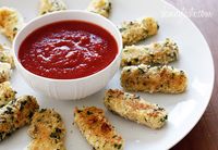 skinny baked mozzarella sticks