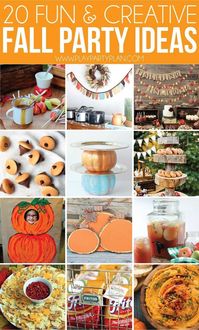 The best fall party ideas! 20 creative fall party themes and fall party food, fall party decorations, and fall party games to go with each! Tons of great fall party idea for kids, for adults, indoor, outdoor - you name it and there’s an idea for it!